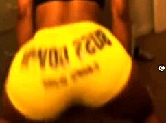 ebony babe's leggings ass feels like waterbed softness