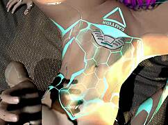 oh man i banged these two curvy robot girls bareback in a wild threesome with deepthroat and doggystyle