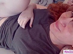 little 18yo redhead ginger with glasses and puffy nipples teases horny viewers