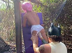 Blonde fuck doll assfucked again amateur sex toy anal pounding