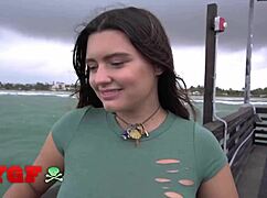 loser lexxx pulls up her top flashing perky nipples and juicy pussy