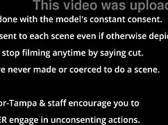 Lainey's shaved pussy tits blasted cum backstage moaning orgasm!