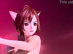 i'm obsessed with meiko's huge tits and fat ass in full nude cat costume mod