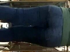 candid 18+ teen ass shaking in tight jeans hidden cam