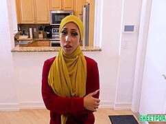 arabic babe KIRA PEREZ hires trainer for BIG COCK Doggystyle and CUMSHOT fun