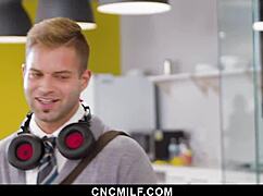 omg working in freeuse office means constant milf pounding while she types and rides cock