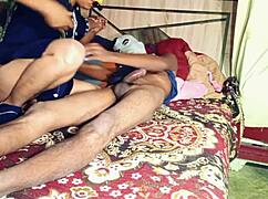 bhabhi sneaks out at night for hard house pounding hindi audio step-sister style chudai with intense ass worship