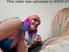oh damn our dirty fat milf maid cleaned my cock n balls with her big natural tits too