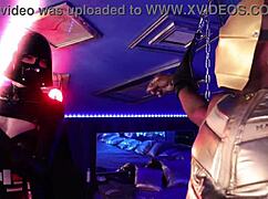 Star Whores Awaken Boners in Latex Cosplay Orgy Cumshot!