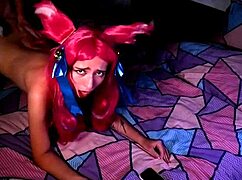 blonde cheerleader bitch bends for rough anal pounding