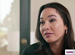 avery black licks karlee grey's wet pussy to thank her interracial rescuer!