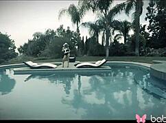 i'm jillian janson stroking my natural tits and wet pussy outdoors in erotic solo masturbation