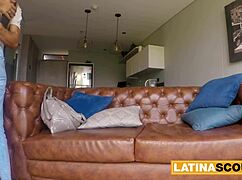 skinny 18yo latina in lingerie for casting ends up bent over for rough pov doggystyle and cowgirl