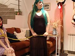 three witches including one pregnant dress me as maid and use me to summon demon in wild orgy