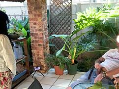 bellarose34's athletic brunette wife cuckold fucks petite tight pussy with old man's small cock homemade fitness orgasm