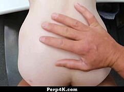 blonde teen striptease caught by security leads to ripped clothes blowjob cowgirl fuck