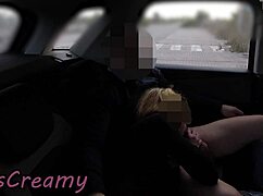 Dogging My Slutty Wife And Student With Blowjobs Doggystyle In Public Parking