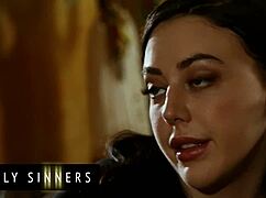 stepfather spots stepdaughter masturbating to his videos then shows real action