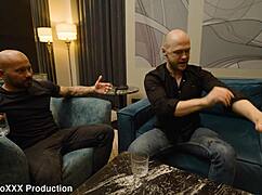 maid monika fox gets anal double penetration from businessmen