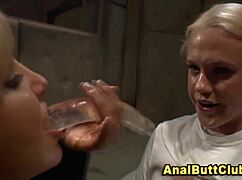 these wam nuns in fetish cosplay costumes suck dildos while getting big asses fucked and gaped