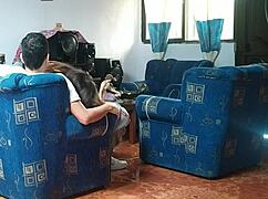 Holy shit spying on stepsis fucking boyfriend doggystyle while i jerk off hidden cam!