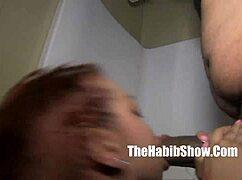 asian petite teen strips then swallows redzilla's massive bbc deep in ghetto hood part two