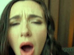 cuckold husband watches old jerk fuck his tight pussy wife hardcore