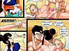gohan dives into lesbian big ass big tits creampie action straight from the hottest porn comic pages
