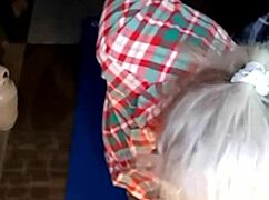 oh god that hot cougar granny's saggy natural tits bounce in naked yoga before her massive masturbation orgasm