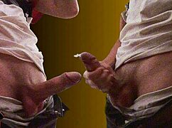 Skinny Amateur Jerks Monster Cock in Shop Backroom Solo