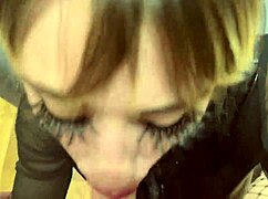 why does this blonde eat cum after her face gets spit-covered?