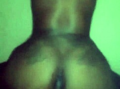 My ex girlfriend slut backs it up on my huge black cock in thong