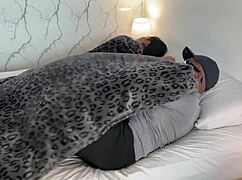 naughty latina stepmom sneaks off with stepson for bedroom pussy pounding after dad leaves