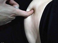 Sweet latina teases her belly button with deep fingering play