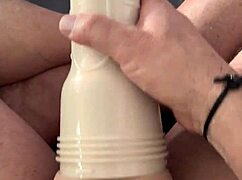 Caught jerking big cock with fleshlight! 🍆💦