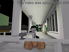 i had rough sex with a girl right in front of the security camera in someone else's brookhaven house