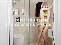 hot shower LESBIANS kiss fingering tight PUSSIES to squirting ORGASM in 4k