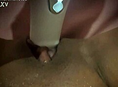Listen to my wet pussy squelch while i masturbate with huge dildo