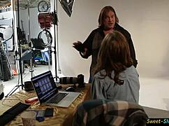 Sexy Teen Model Fucks Photographer in Erotic Roleplay Shoot