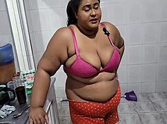 stepmom fucked hard in kitchen by stepson with huge cumshots