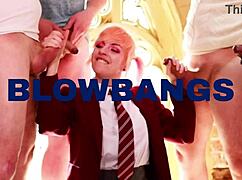 Nurse Greene Spit-Roasted and Cum-Covered by Horny Patients!