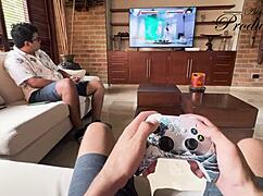 Begging Foreign Friend to Bareback Pound My Wet Pussy Raw