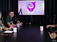 hey swingers house regular wants trans fun amid mansion drama 😏 val mineirinha sheer red lingerie