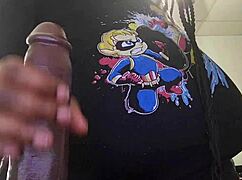 boyfriend's huge black cock stretches my fat tits and pussy!