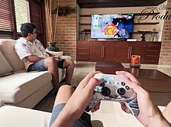 Begging Foreign Friend to Bareback Pound My Wet Pussy Raw