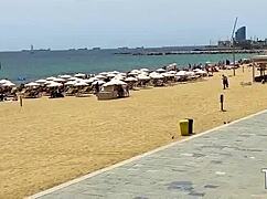 perfect small tits teen apra shay spotted nude at barcelona beach