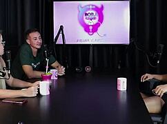 hey swingers house regular wants trans fun amid mansion drama 😏 val mineirinha sheer red lingerie