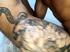 bathroom fuck with big ass brunette ends cumshot on face anal pussy licking moaning quickie huge tits natural