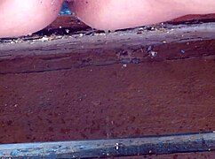 wanna watch this plump hairy milf piss on street bench while smoking cigarette?