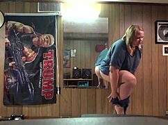 redhead milf's toy play turns into unexpected deep creampie accident